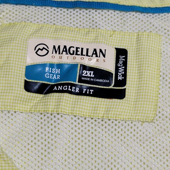 Magellan Outdoors Fish Gear Angler Fit Mag Wick Full Button LS Yellow - Size 2XL - Picture 8 of 8